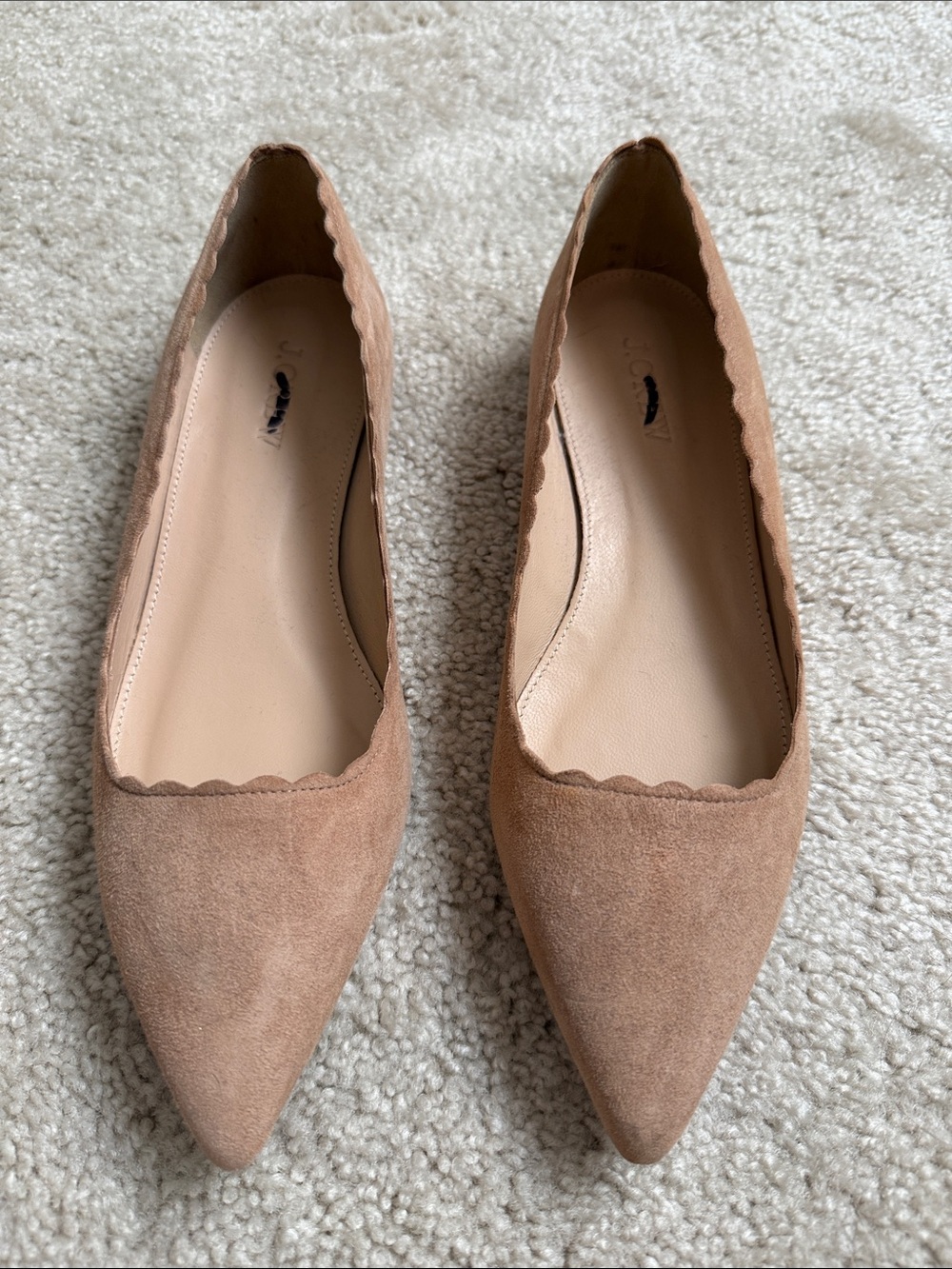 NWOB Jcrew Harper Scalloped Suede Flats